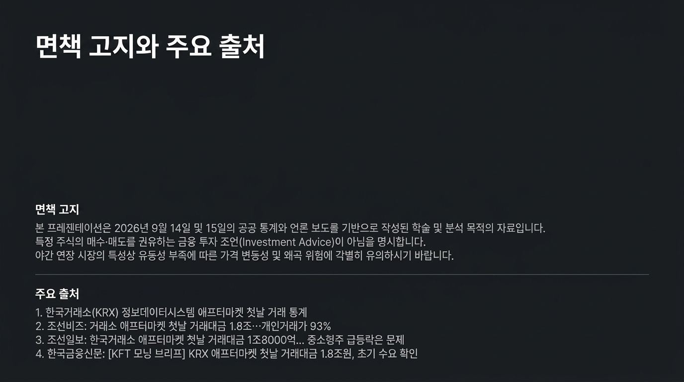 [심층 분석] KRX 애프터마켓 개장 첫날 성과와 NXT 비교: 거래대금·변동성·주문 차이 슬라이드 10 미리보기